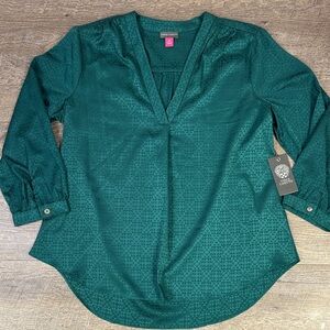 Vince Camuto “Anniversary” Blouse – Rich Spruce – Size M (NWT)